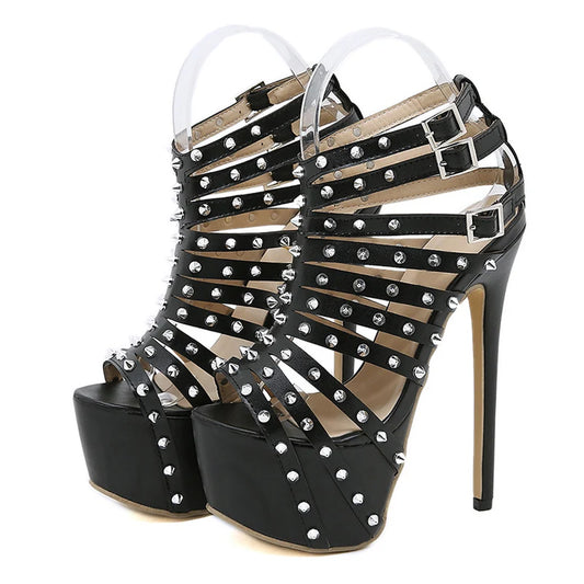 Women's Rivet Platform High-Heel Sandals – Summer 2025 Collection™