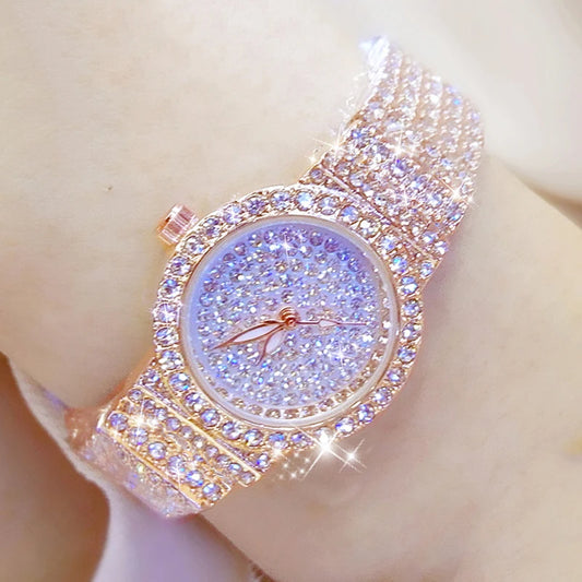 Luxury Women's Rose Gold Wristwatch - Diamond Small Watch for Elegant Ladies™