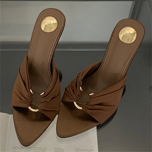 Eilyken Women’s Open Toe High Heel Slippers – Summer Party Slides™