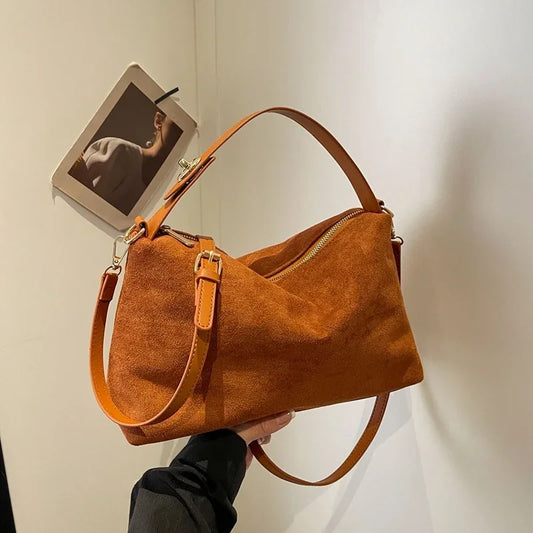 2025 Classic Suede Crossbody & Shoulder Bag – Elegant & Versatile Handbag for Women™