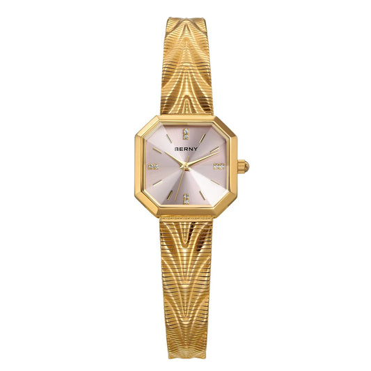 BERNY Women's Luxury Octagonal Gold Watch™