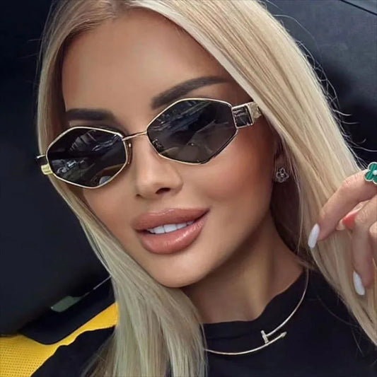 Luxury Hexagon Vintage Sunglasses – Unique Polygon Frame Eyewear™