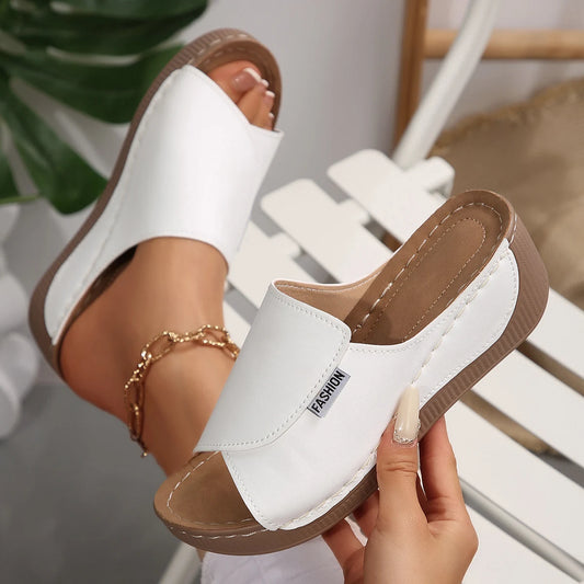 Summer 2025 Women’s Wedge Slippers – Open Toe, Breathable & Stylish Slides™