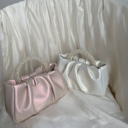 Luxury Pearl Handle Clutch – Elegant Small Shoulder Bag for Women™