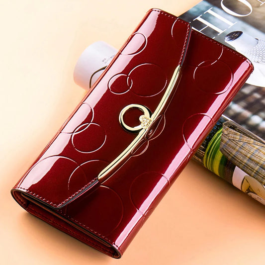 Luxury RFID Leather Wallet – Long Purse with Phone Pocket™