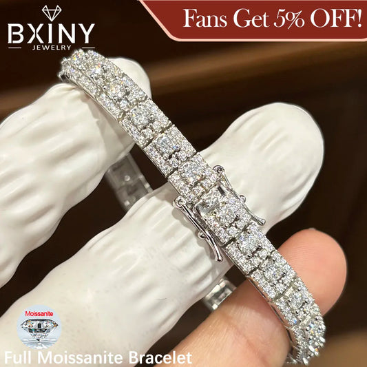 BXINY Moissanite Tennis Bracelet – GRA Certified S925 Silver Luxury Jewelry™