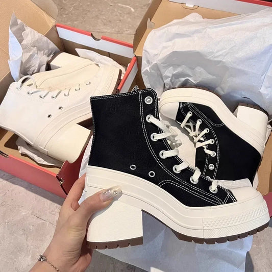 Women's Luxury Platform High-Top Sneakers | Outdoor & Skate Style™