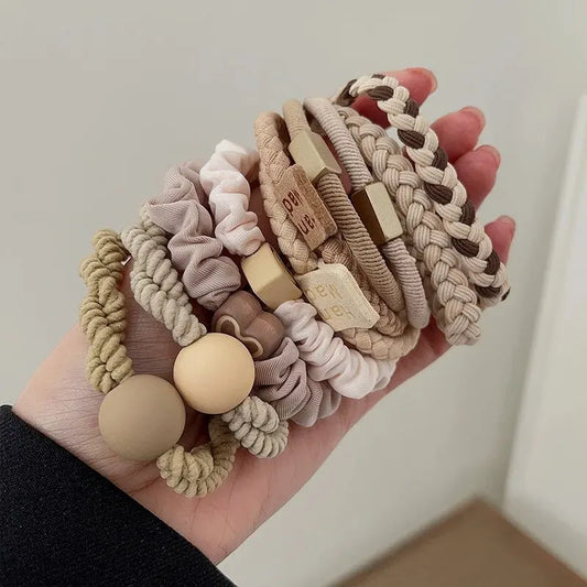 10PCS Leather Hair Ties – Durable & High-Elastic Ponytail Holders™