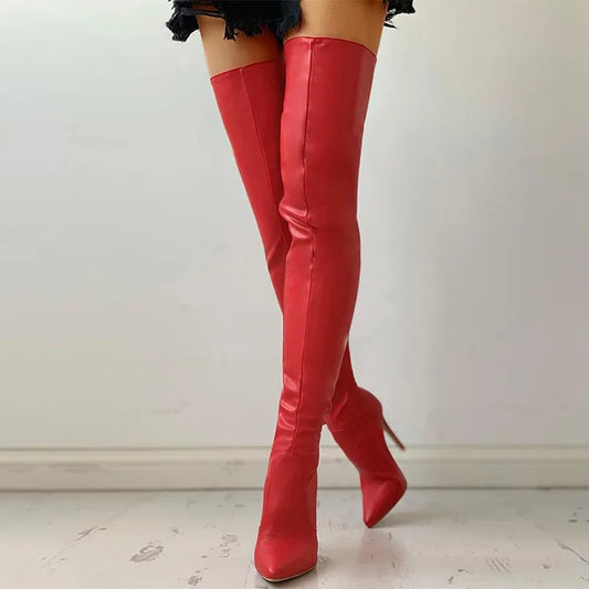 Women's Over-The-Knee High Heel Boots – 11CM Stiletto, Back Zipper, Fashionable & Chic™