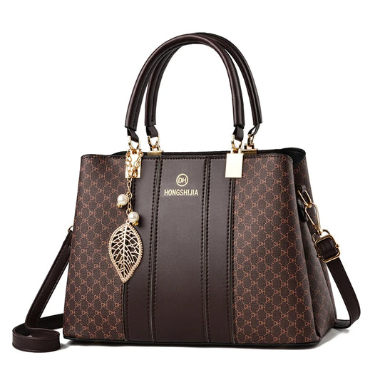 Elegant Leather Tote Handbag – Large Capacity, Top-Handle & Crossbody™