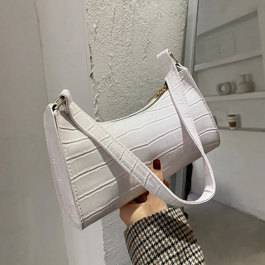 Retro Alligator PU Leather Shoulder Bag – Elegant & Stylish Handbag™