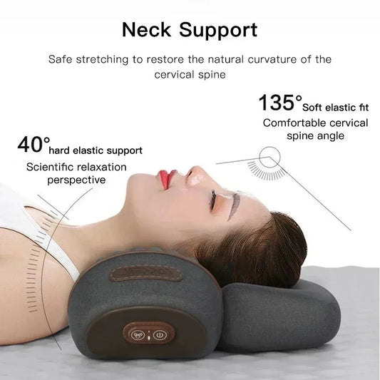 Electric Heated Cervical Neck Massager – Vibration & Traction Pillow for Pain Relief™