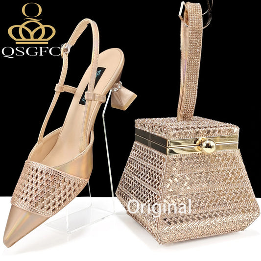 Luxury Rhinestone Heels & Mini Bag Set – Elegant Party Collection™