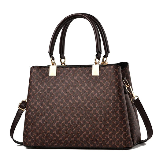 Elegant Leather Tote Handbag – Large Capacity, Top-Handle & Crossbody™