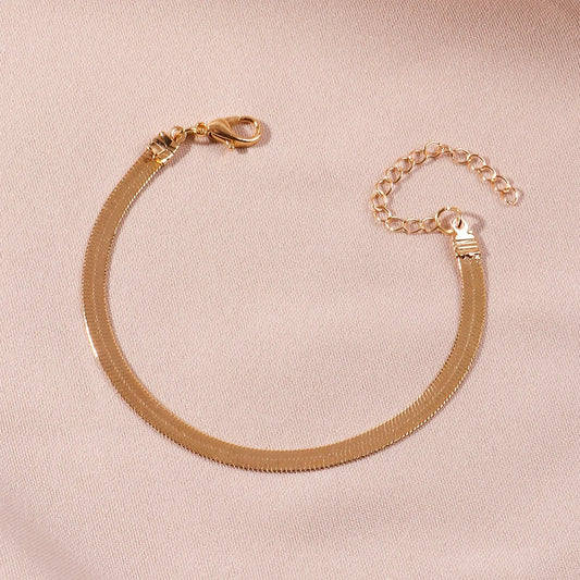 Women's Classic Gold Snake Chain Bracelet – Elegant Trend Jewelry Gift™