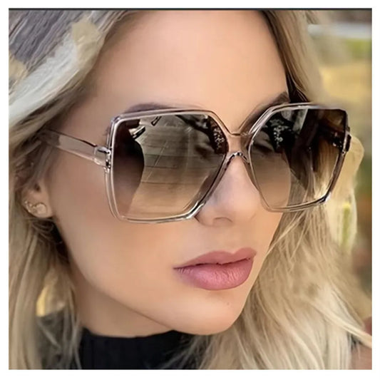 Designer Oversized UV400 Sunglasses – Fashion Gradient Shades for Women™