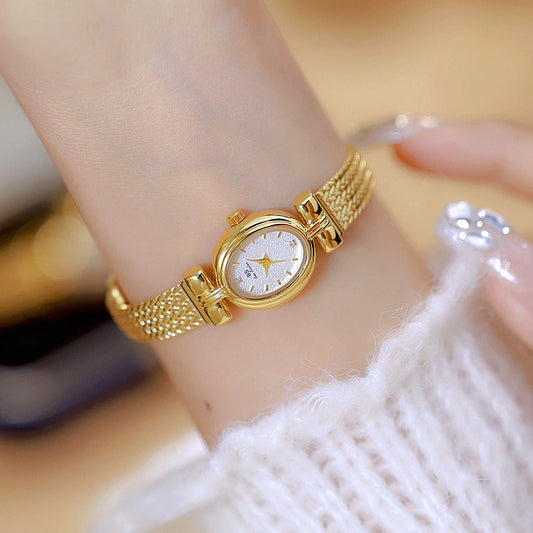 Vintage Luxury Women's Gold Oval Quartz Watch – Elegant & Timeless™