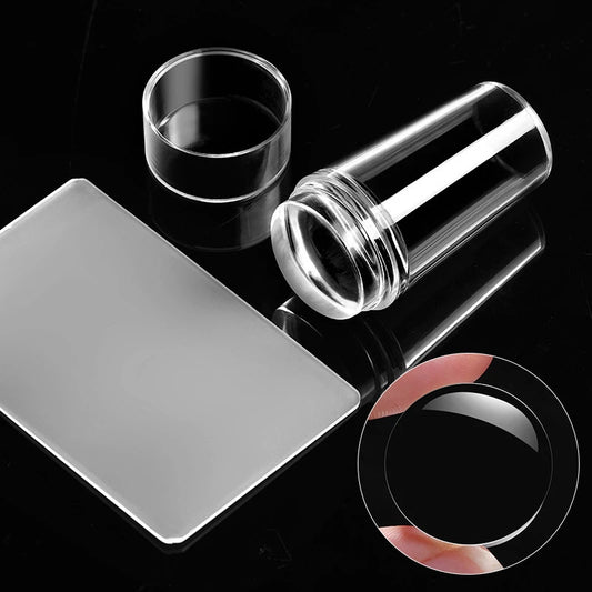 Pro Clear Jelly Nail Stamper & Scraper Set – Easy Nail Art Printing Tool™