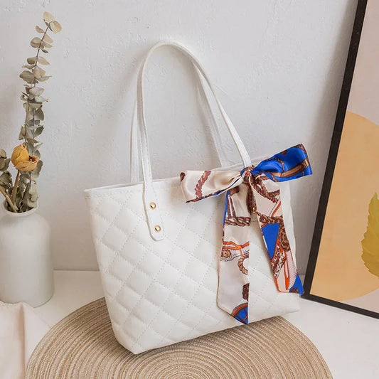 Lingge Embroidery Tote – Trendy Large-Capacity Bucket Bag™
