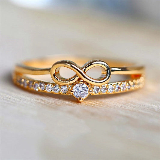 Chic Bow Infinity Zircon Ring for Women™