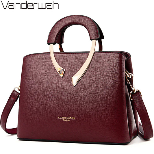 GENUINE VANDERWAH Luxury Leather Tote – Designer Shoulder & Crossbody Bag for Women™
