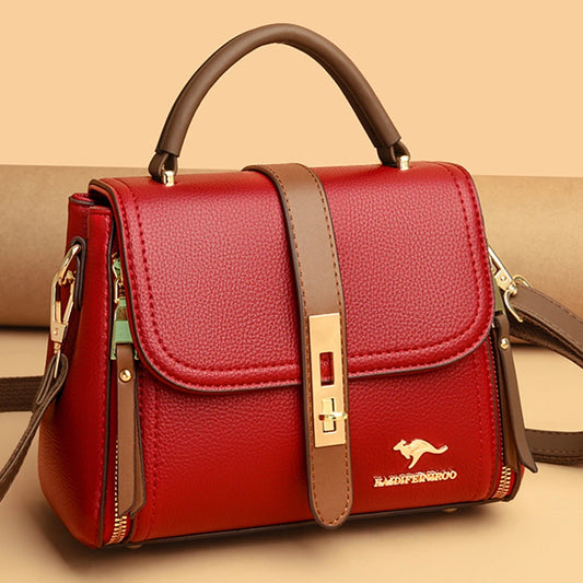 Luxury Genuine Leather Crossbody Handbag – Elegant Designer Tote & Shoulder Bag™