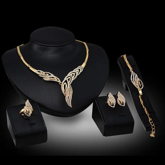 5PCS Women's Wing Jewelry Set – Elegant Earrings, Necklace, Bracelet & Ring™