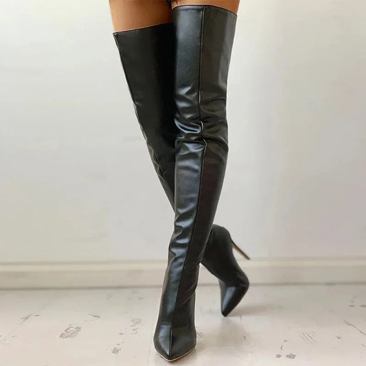 Women's Over-The-Knee High Heel Boots – 11CM Stiletto, Back Zipper, Fashionable & Chic™