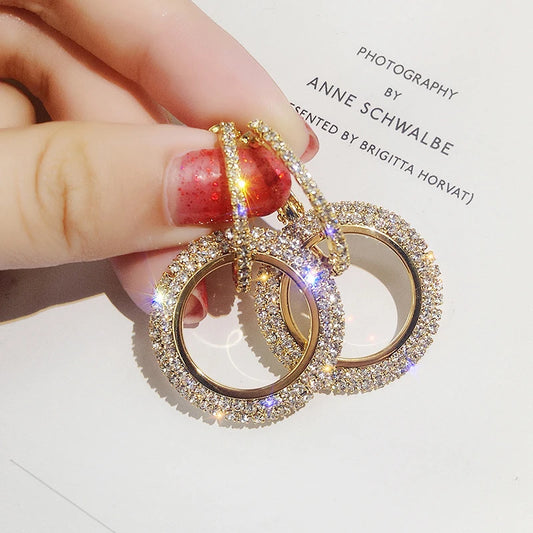 SUMENG Elegant Crystal Earrings – Gold & Silver Wedding Jewelry™