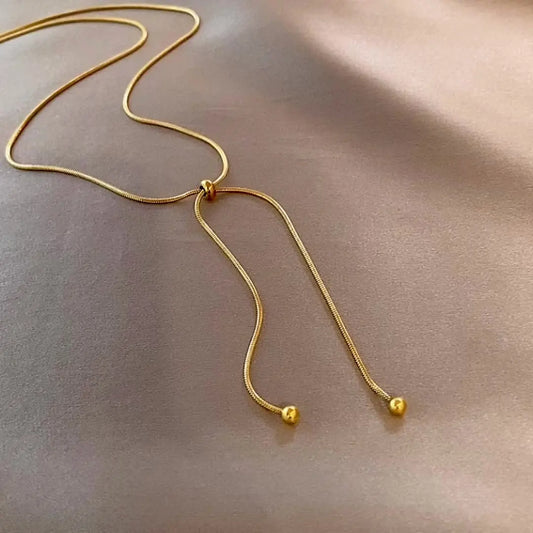 DIEYURO Luxe Retro Gold Necklace – Bold, Adjustable, Timeless Elegance™