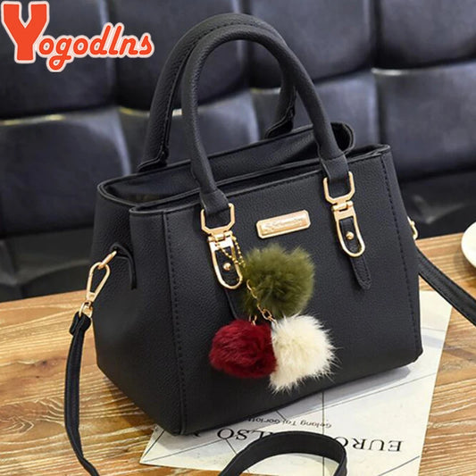 YOGODLNS Elegant Beaded Shoulder & Messenger Bag – High-Quality Fashion Handbag with Pendant Charm™