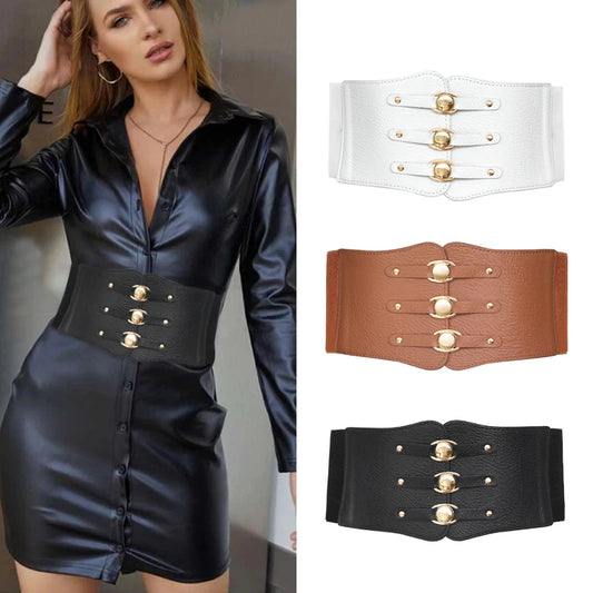 Wide Elastic Corset Belt for Women – Plus Size Stretch Waistband™