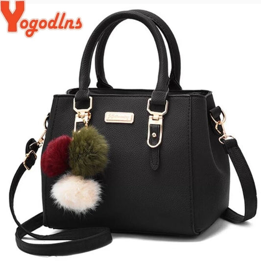 YOGODLNS Elegant Beaded Shoulder & Messenger Bag – High-Quality Fashion Handbag with Pendant Charm™