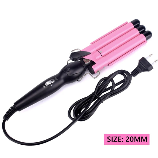 Ceramic Triple Barrel Hair Curler – Professional Wave Styling Iron™