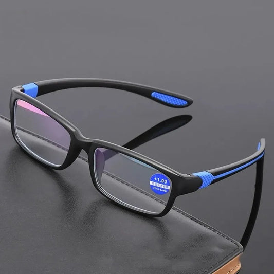 Ultra-Light HD Anti-Blue Light Reading Glasses – Classic Rectangular (+1.0 to +4.0)™