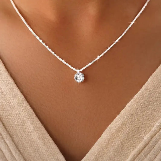 Luxury 1CT Moissanite Necklace – GRA Certified, Elegant 925 Sterling Silver™
