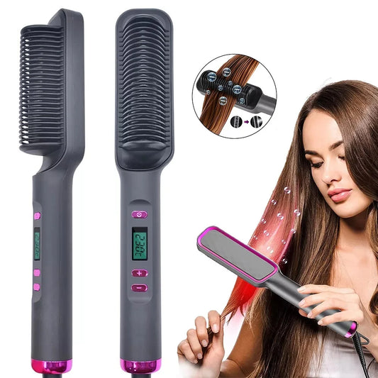 Pro Electric Hot Comb – Ionic Anti-Scald Straightening Brush™