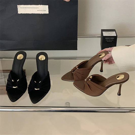 Eilyken Women’s Open Toe High Heel Slippers – Summer Party Slides™