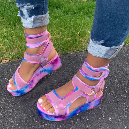 Women's Platform Sandals – Open Toe Flat Beach Shoes with Ankle Strap™
