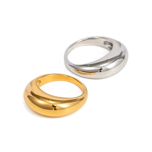 Youthway 18K PVD Gold Stainless Steel Minimalist Ring – Elegant & Durable Fashion Jewelry™