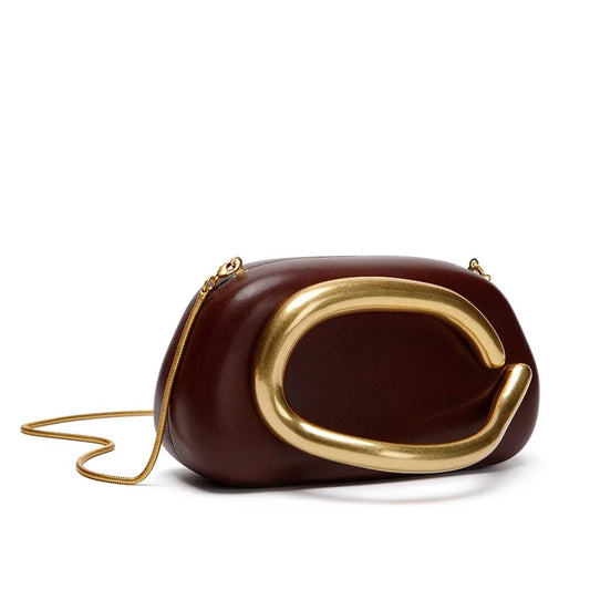 Retro Glam Box: Chic Purple & Red Evening Crossbody Purse™