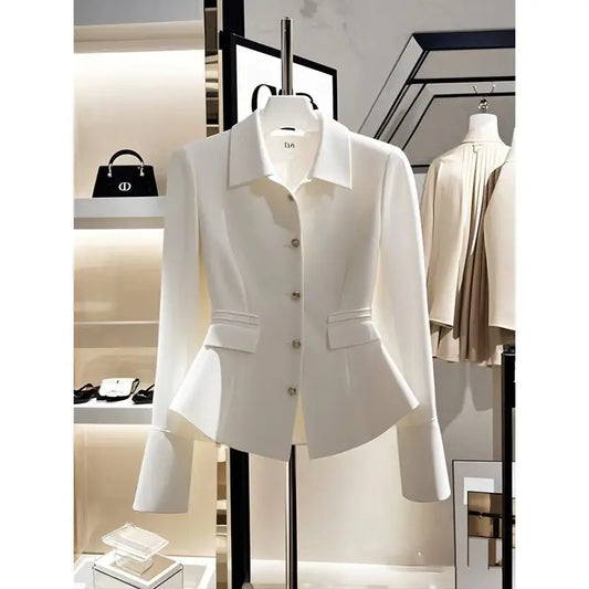 Luxury Slim White Blazer – Elegant Office & Casual Wear™