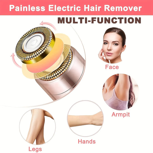 Lipstick-Style Electric Hair Remover – Painless & Portable Facial Shaver™