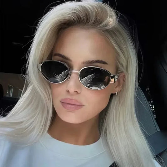 Vintage Designer Oval Metal Sunglasses – Fashion Shades™
