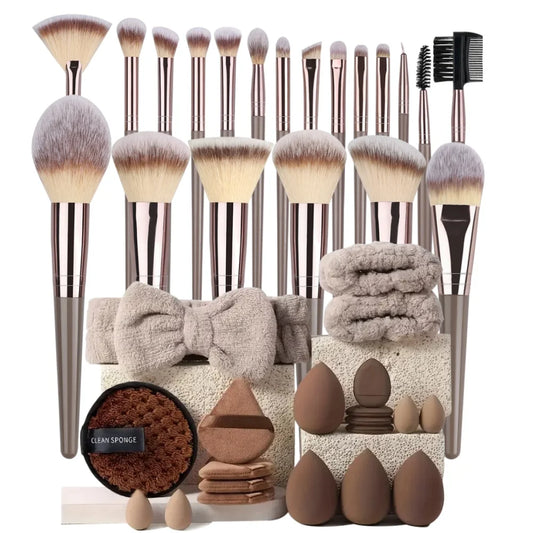 3–20PCS Makeup Brush Set with Storage Box – Face & Eye Beauty Tools™