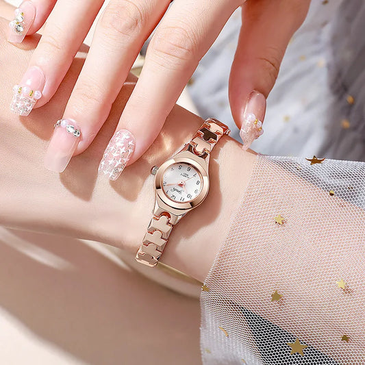 Sleek Mini Dial Women's Quartz Watch – Elegant & Timeless Design™