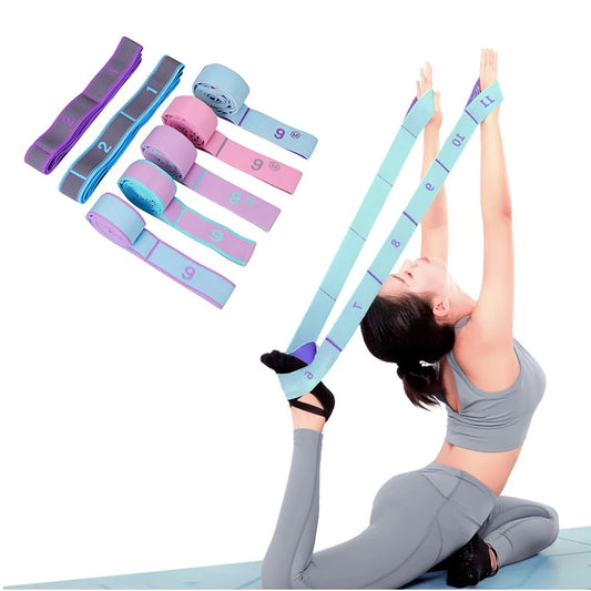 Multi-Section Elastic Yoga Resistance Bands – Fitness Strap for Adults & Kids | Dance, Pilates, Gym, and Home Workouts™