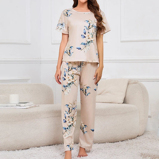 Women's 3-Piece Printed Pajama Loungewear Set – Casual Sleepwear™