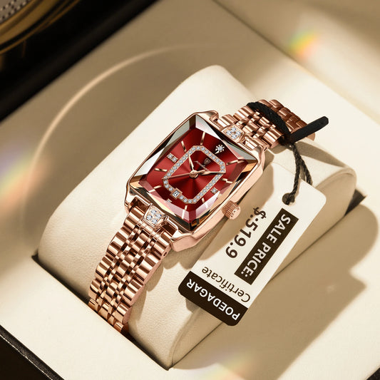 POEDAGAR Elegant Women's Waterproof Quartz Watch – Stainless Steel & Date Display™