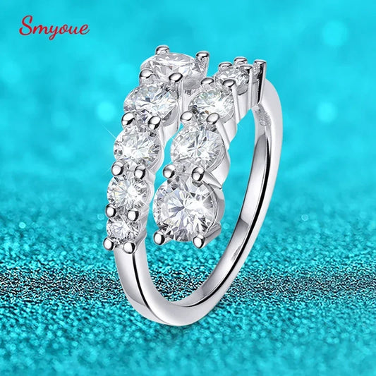 Smyoue Forever Love Moissanite Ring – 10-Stone Wedding Band™
